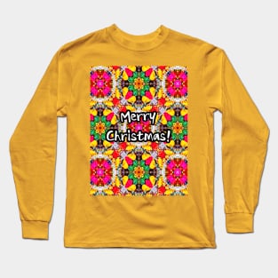 Colorful Christmas tree patterns. Long Sleeve T-Shirt